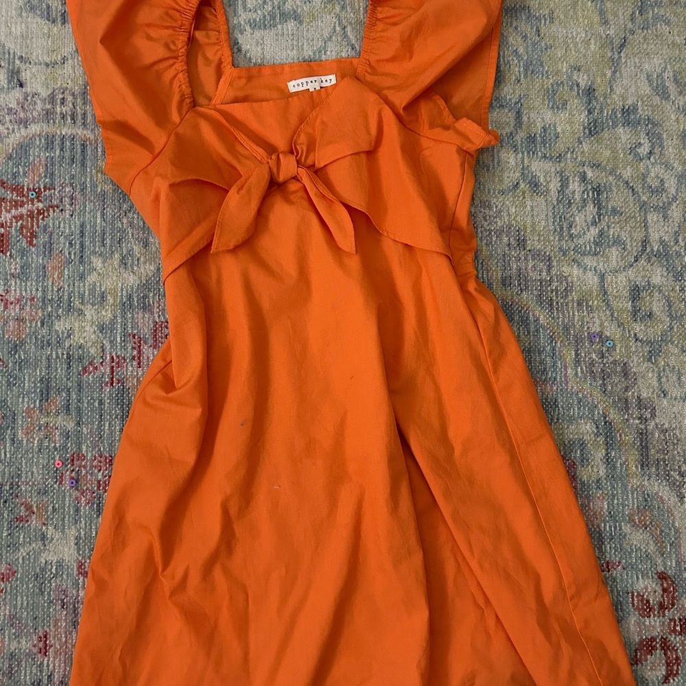 Copper Key Orange Kids Dress